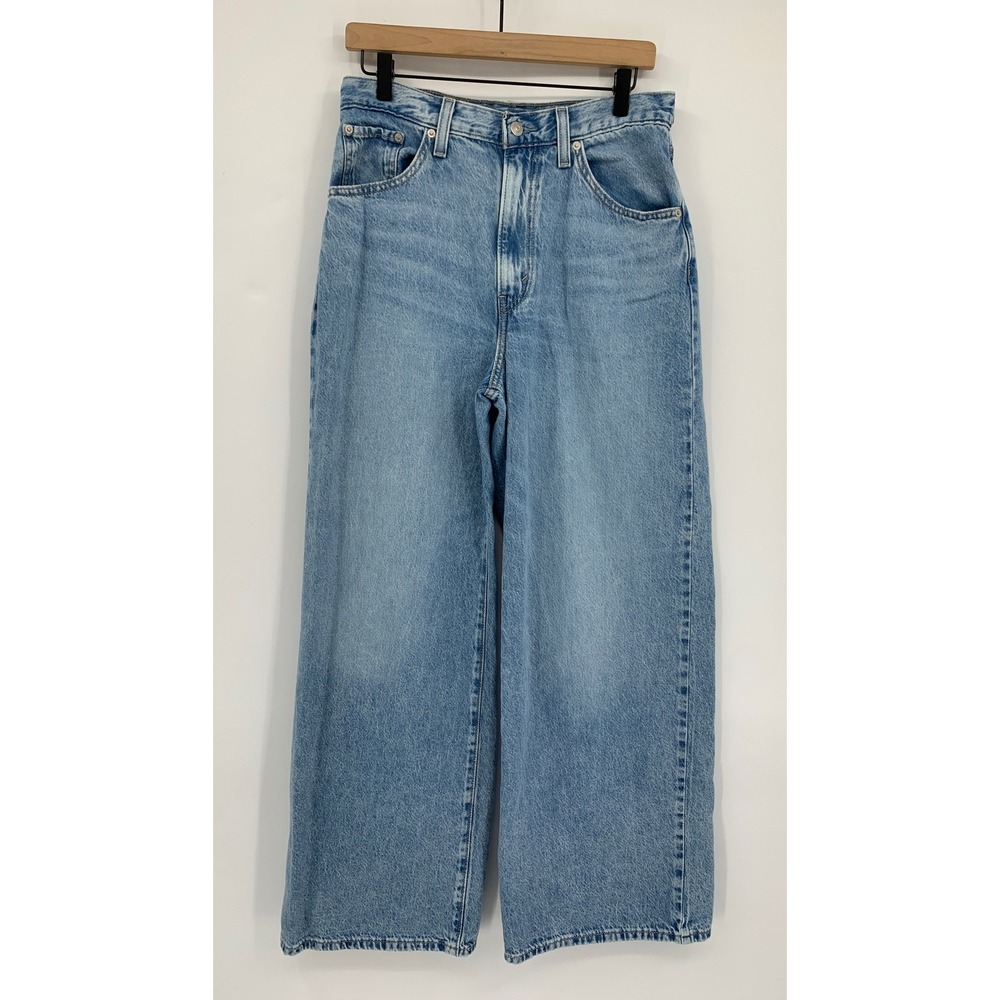 Levis Cinch Baggy Jeans Womens 29 Blue Wide Leg Light Wash Cotton Denim Pants